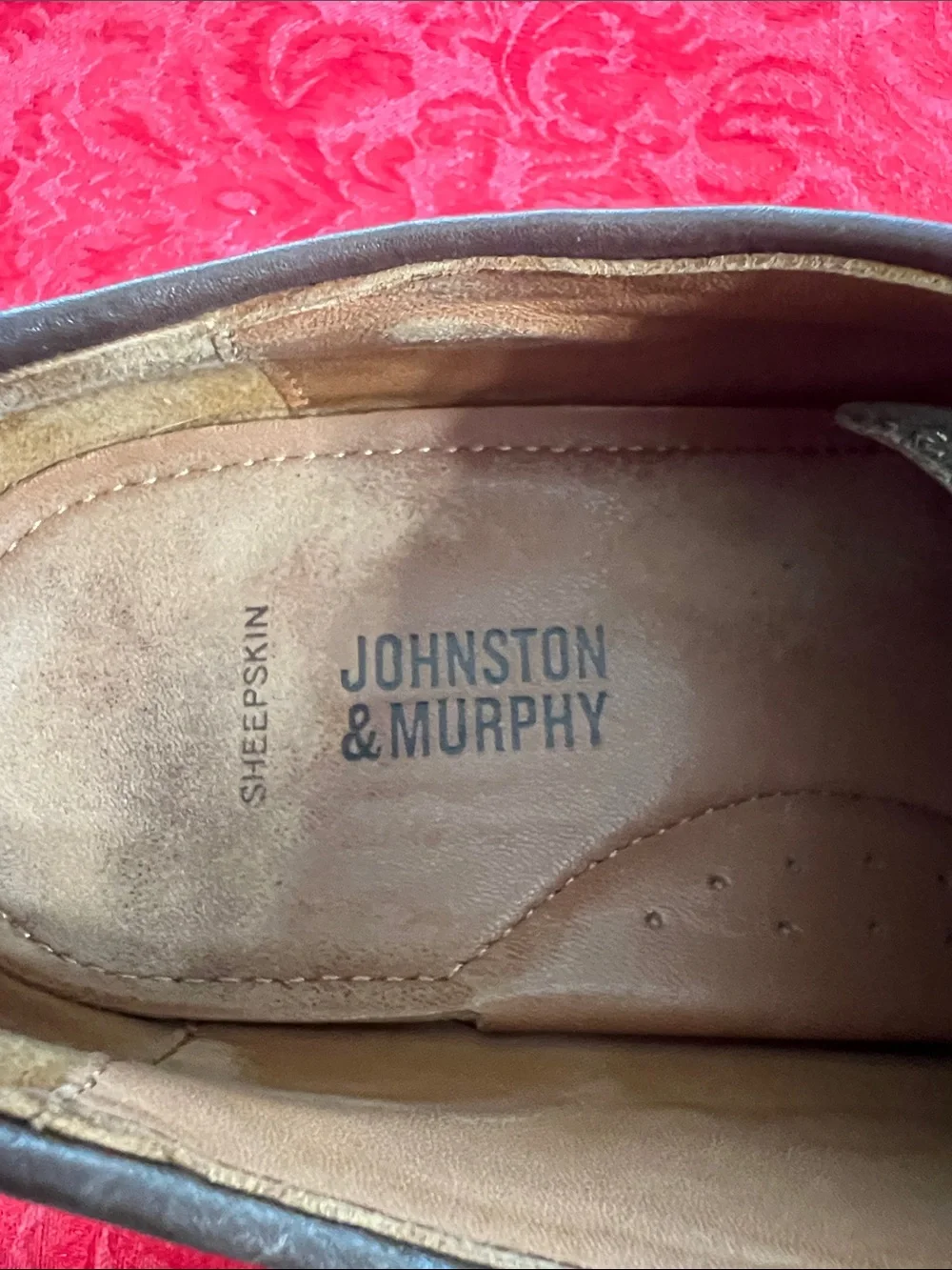 Johnston & Murphy Men's Wingtip Oxfords 11 D Brown Leather Suede Dress Shoes